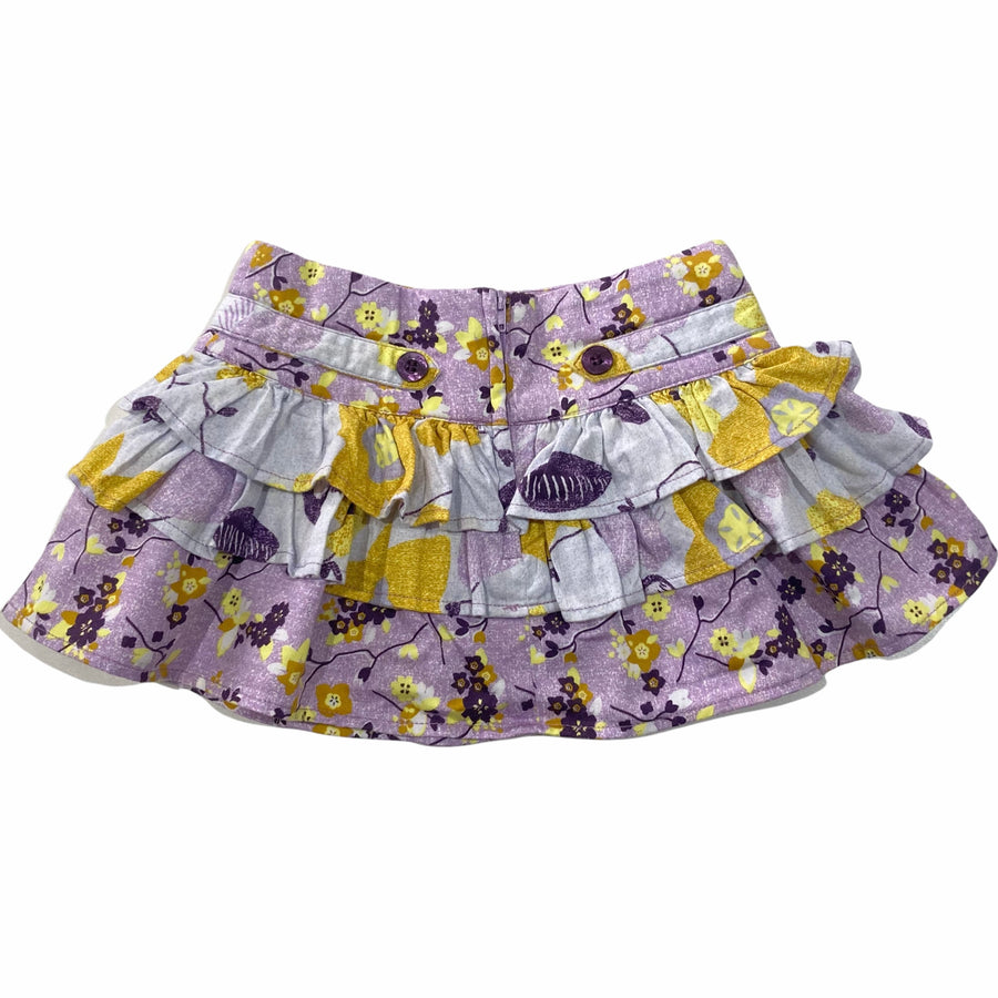 Origami Adjustable waist Girls Size 3 Floral Skirt