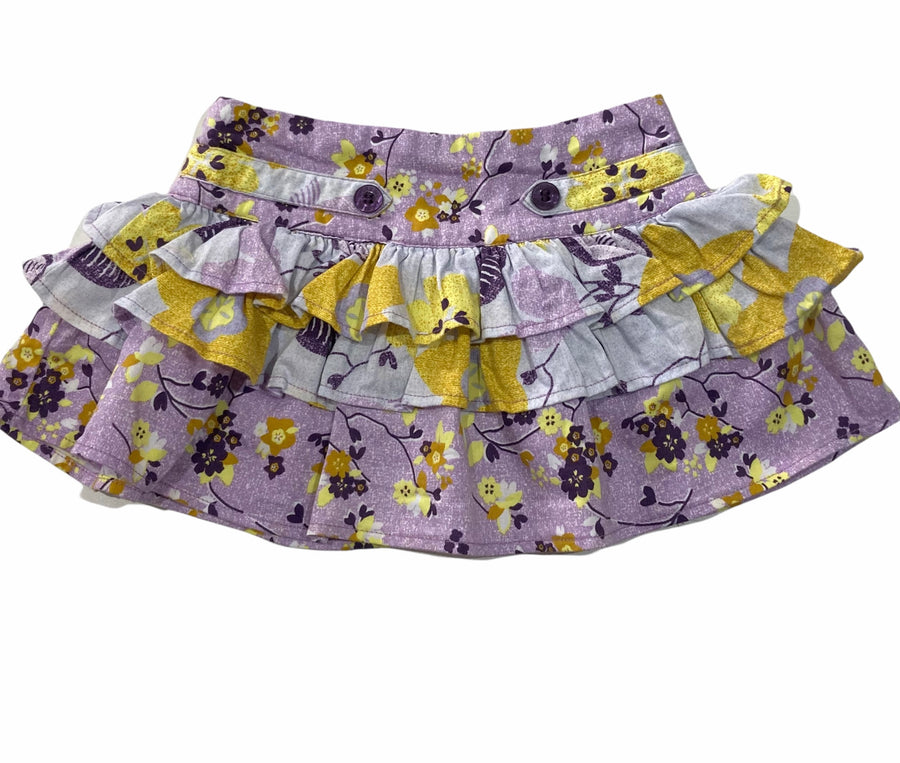 Origami Adjustable waist Girls Size 3 Floral Skirt