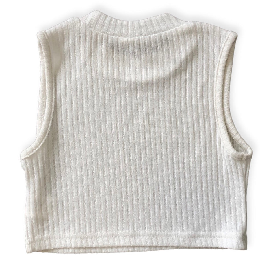 Shein Knit white crop top - Size 10