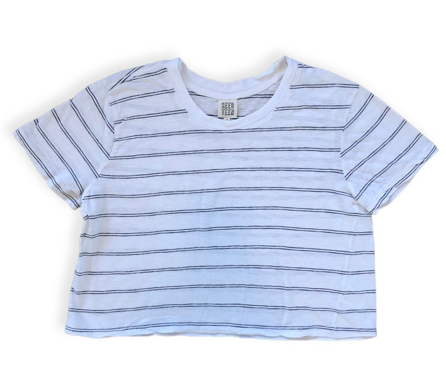 Seed Teen Striped cropped tee - Size 14