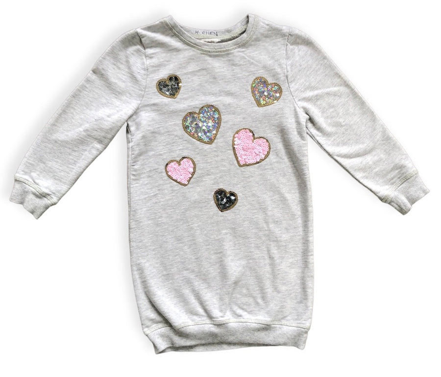 Milkshake Glitter Heart Jumper - Size 5