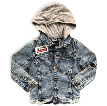 Zara Denim jacket with hoodie - Size - 7