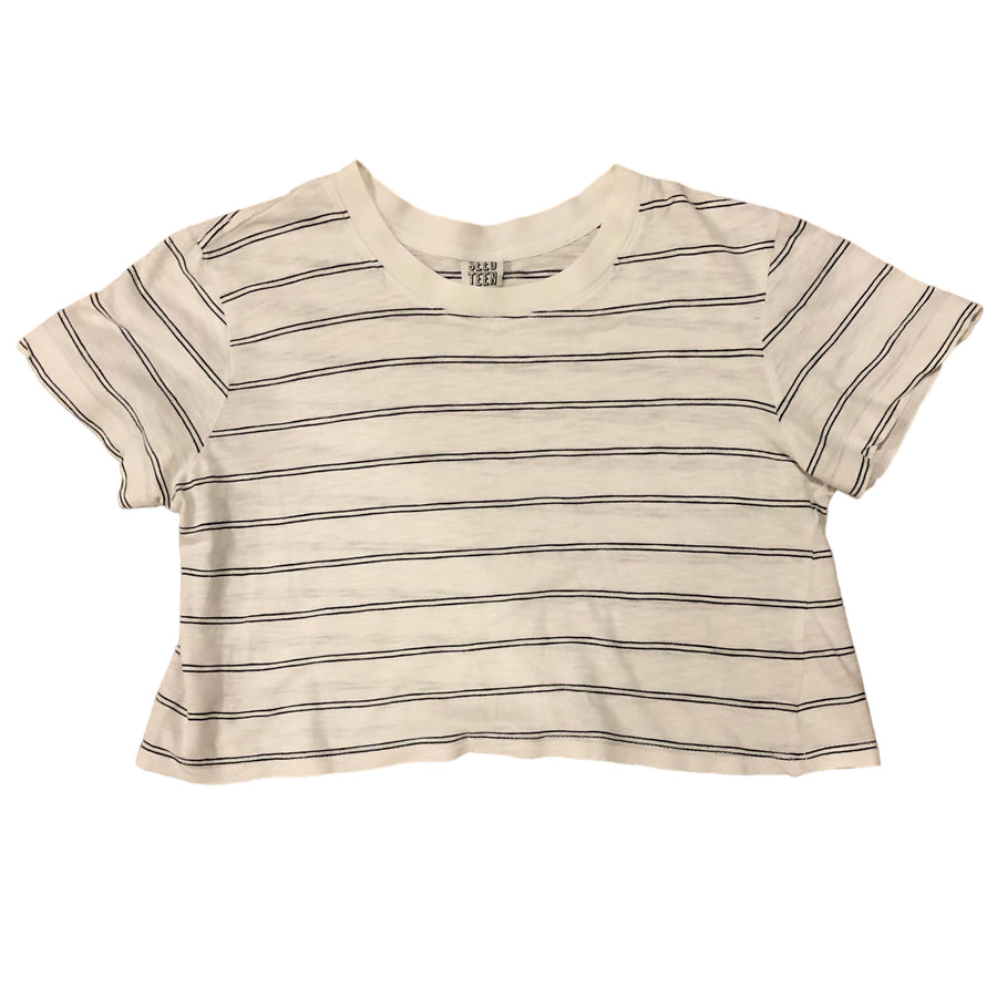 Seed Teen Striped crop Tee - Size 10