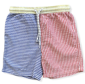 Seed Blue & red striped shorts - Size 9