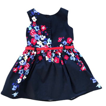 Origami Floral dress with belt - Size 2