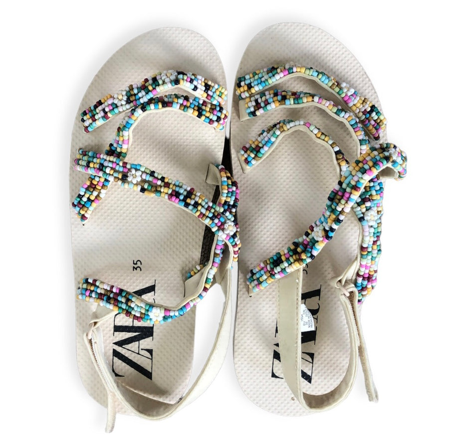 Zara Beaded sandals - Size 35