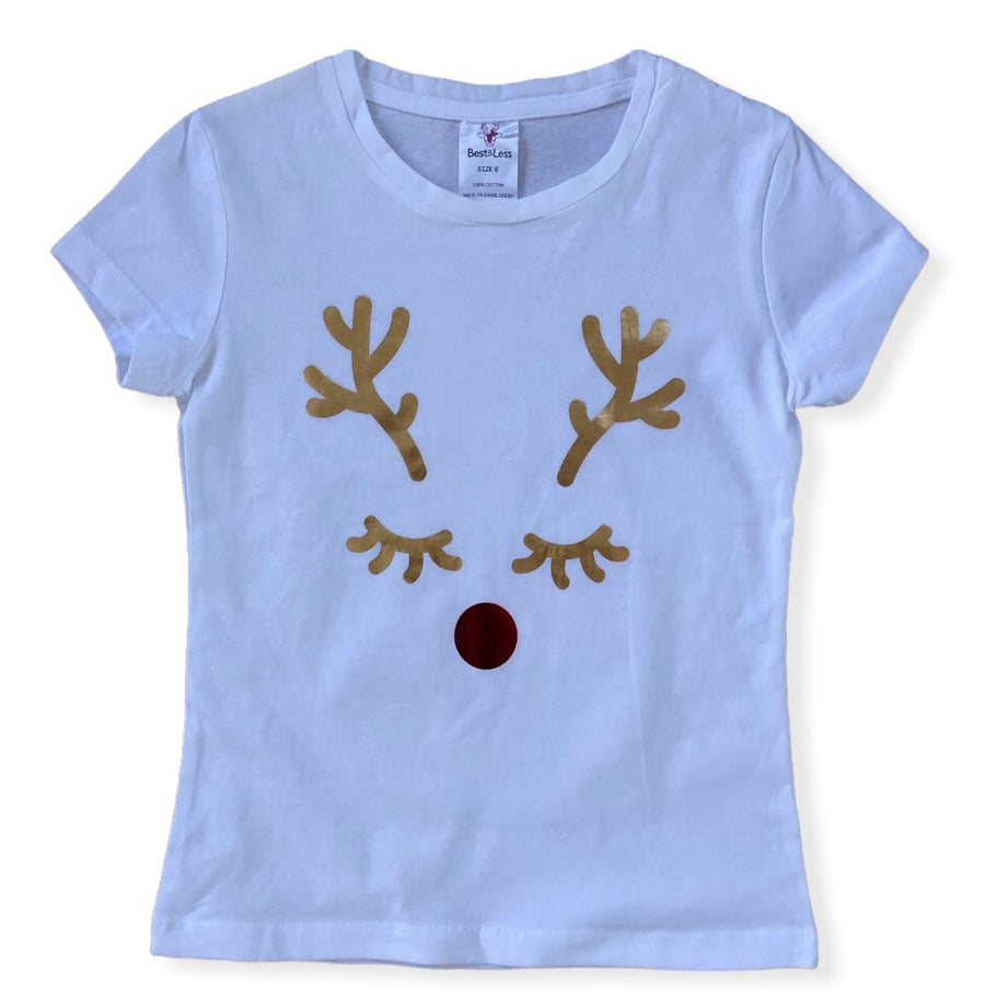 Best & Less Reindeer tee - Size 8