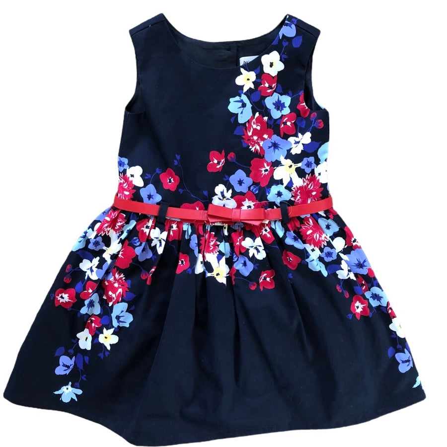 Origami Floral dress with belt - Size 2